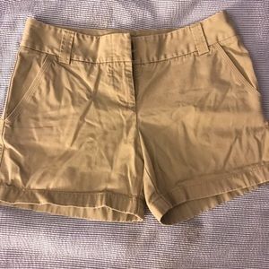 EUC j crew khaki shorts size 4